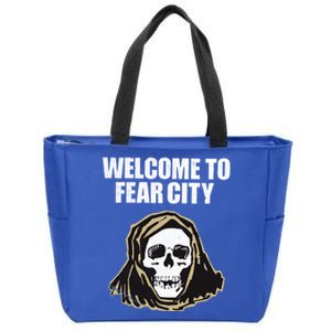 Welcome To Fear City Nyc New York 1977 Tourism Distressed Gift Zip Tote Bag