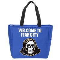 Welcome To Fear City Nyc New York 1977 Tourism Distressed Gift Zip Tote Bag