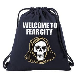 Welcome To Fear City Nyc New York 1977 Tourism Distressed Gift Drawstring Bag