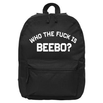 Who The Fuck Is Beebo 16 in Basic Backpack