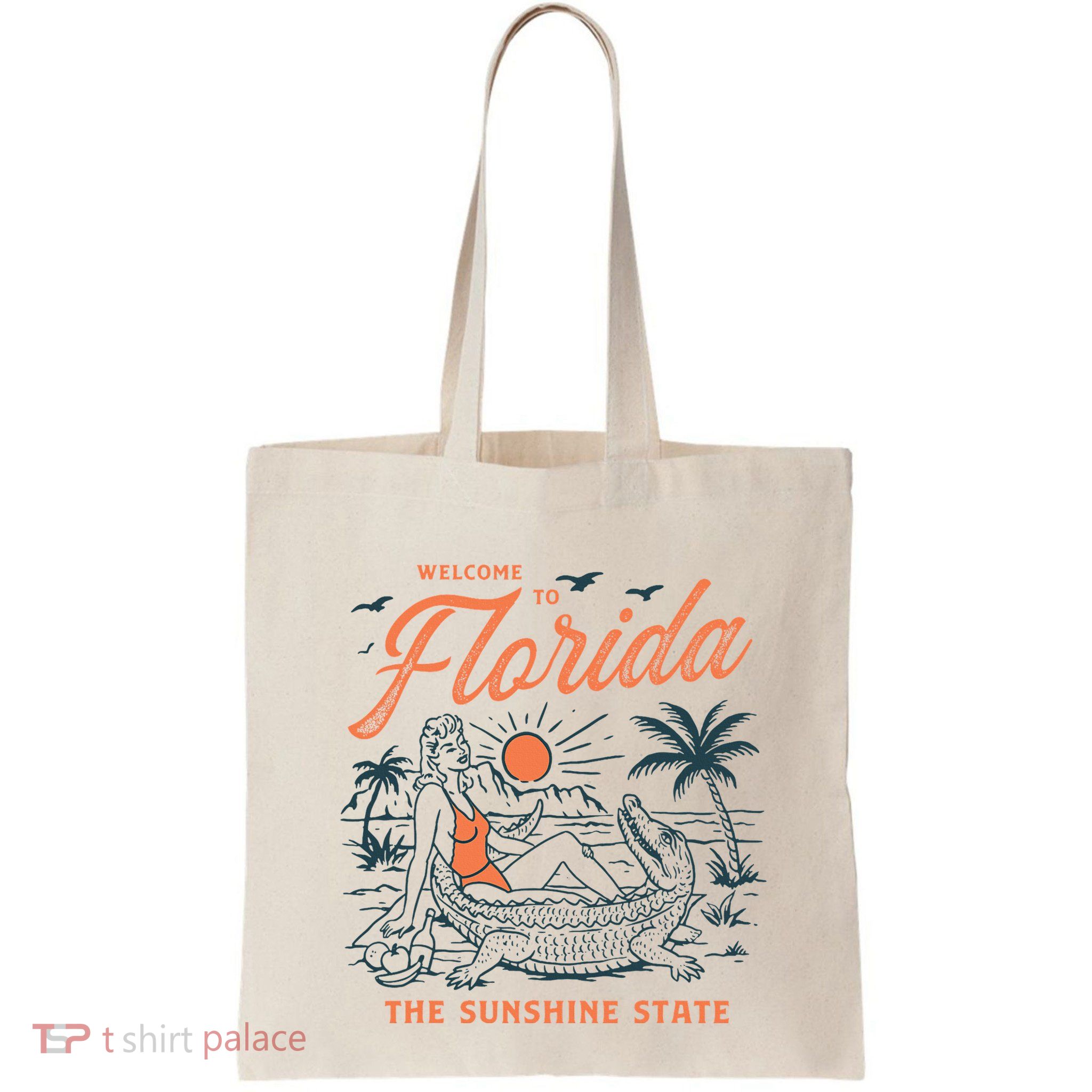 Welcome To Florida Funny Vintage Gator Beach Sunshine State Bag