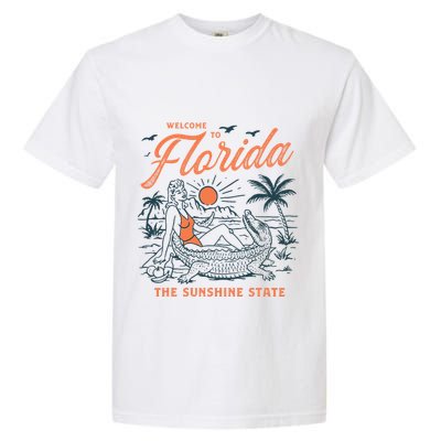 Welcome To Florida Funny Vintage Gator Beach Sunshine State Comfort Colors T-Shirt