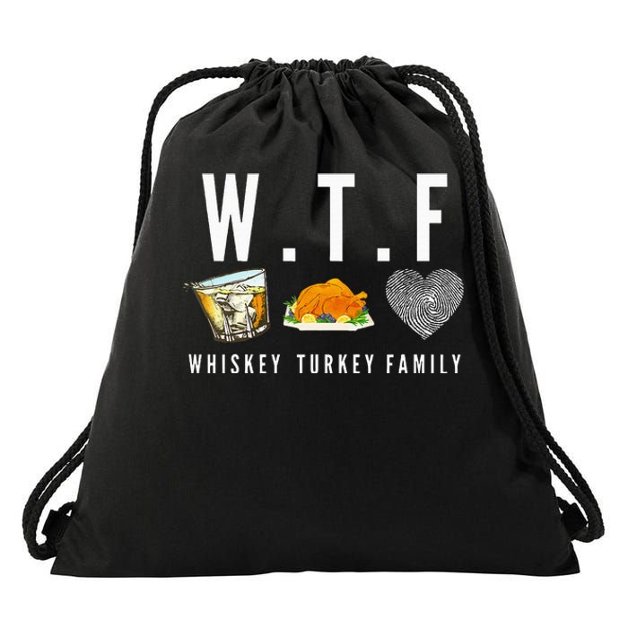 Whiskey Turkey Family Drawstring Bag