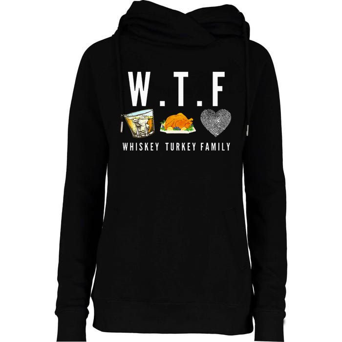 Whiskey Turkey Family Womens Funnel Neck Pullover Hood