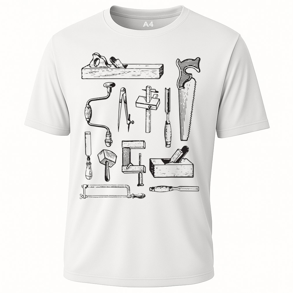 Woodworking Tools For Carpenters And Woodworkers Gift Men Cooling Performance Crew T-Shirt