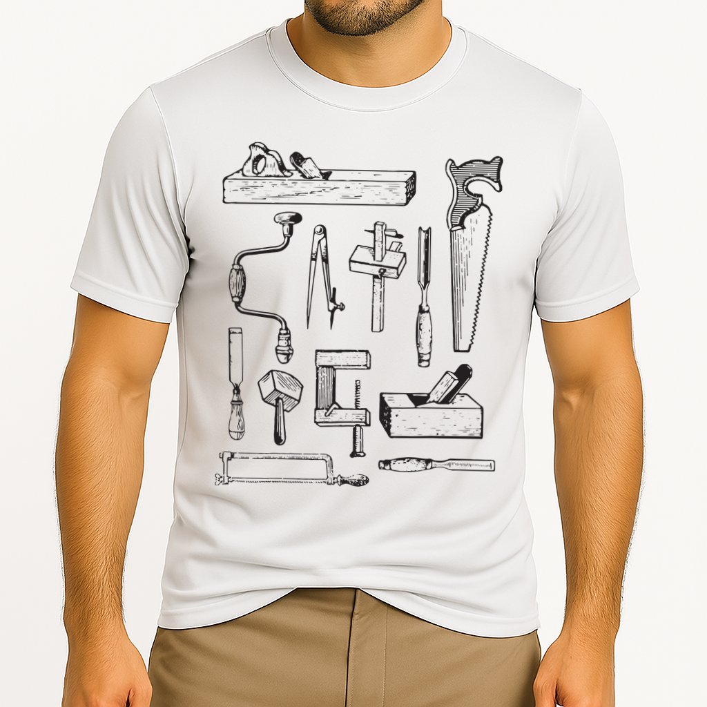 Woodworking Tools For Carpenters And Woodworkers Gift Men Cooling Performance Crew T-Shirt