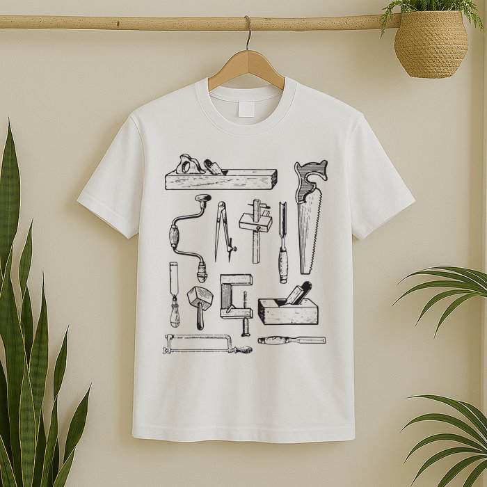 Woodworking Tools For Carpenters And Woodworkers Gift Men T-Shirt