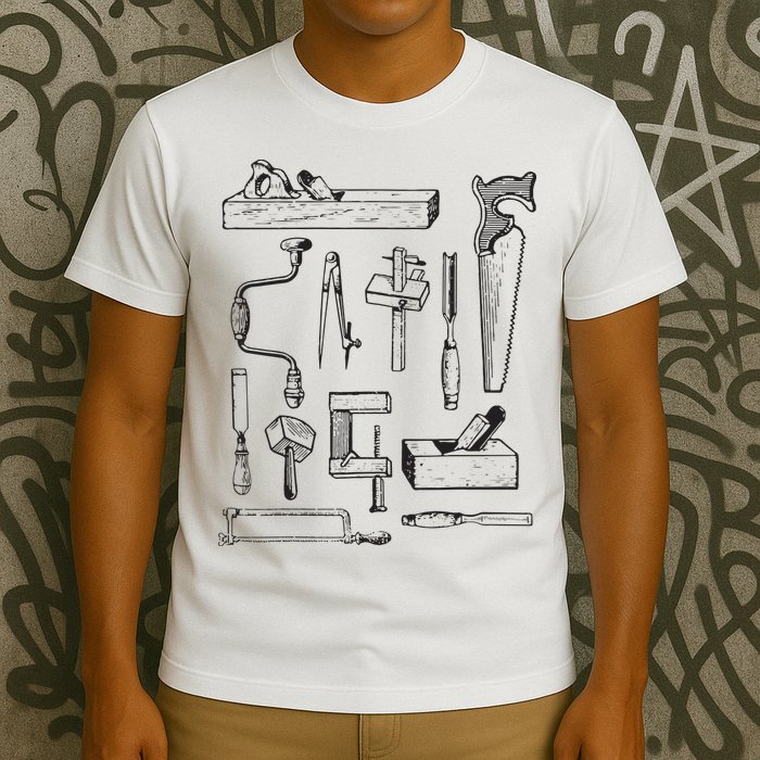 Woodworking Tools For Carpenters And Woodworkers Gift Men T-Shirt