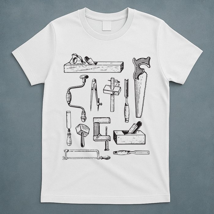 Woodworking Tools For Carpenters And Woodworkers Gift Men T-Shirt