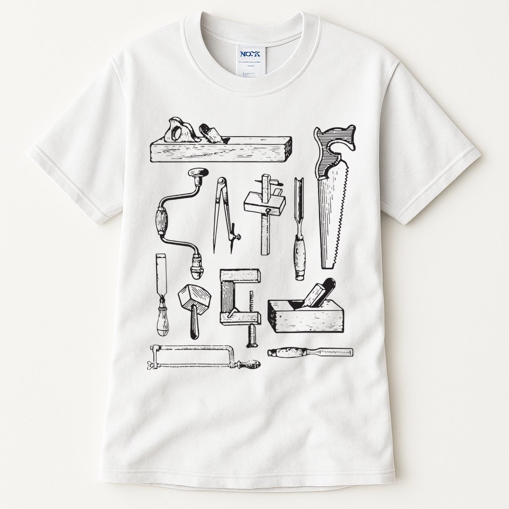 Woodworking Tools For Carpenters And Woodworkers Gift Men Tall T-Shirt