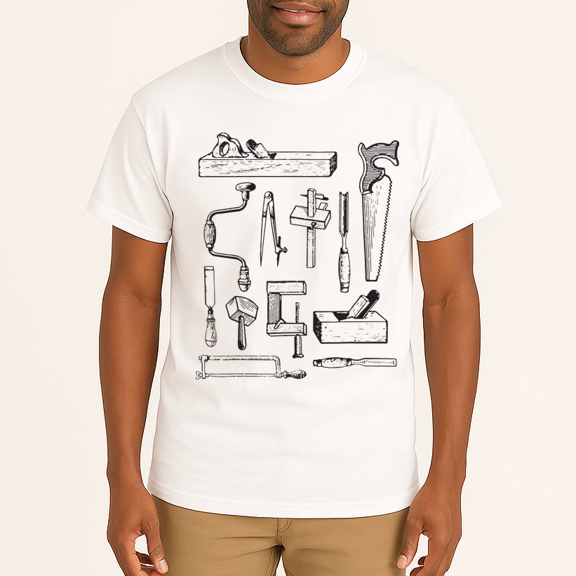 Woodworking Tools For Carpenters And Woodworkers Gift Men Tall T-Shirt