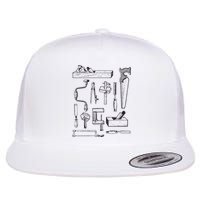 Woodworking Tools For Carpenters And Woodworkers Gift Men Flat Bill Trucker Hat