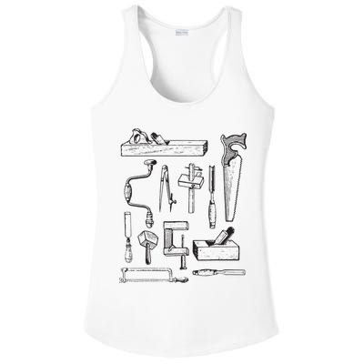 Woodworking Tools For Carpenters And Woodworkers Gift Men Ladies PosiCharge Competitor Racerback Tank