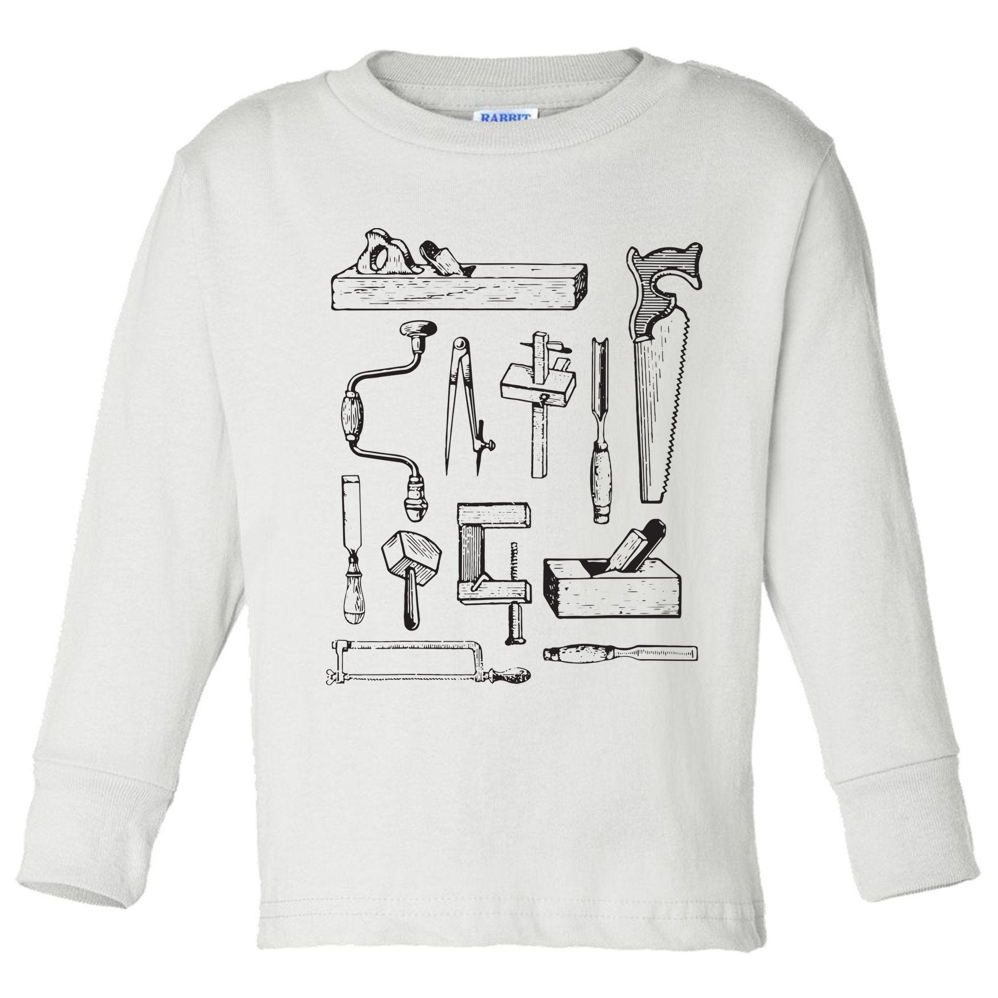 Woodworking Tools For Carpenters And Woodworkers Gift Men Toddler Long Sleeve Shirt