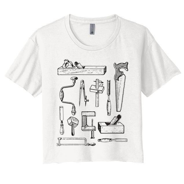 Woodworking Tools For Carpenters And Woodworkers Gift Men Crop Top