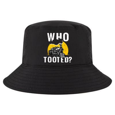 Who Tooted Funny Train Lover Cute Model Railroad Conductor Cool Comfort Performance Bucket Hat