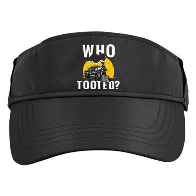 Who Tooted Funny Train Lover Cute Model Railroad Conductor Adult Drive Performance Visor