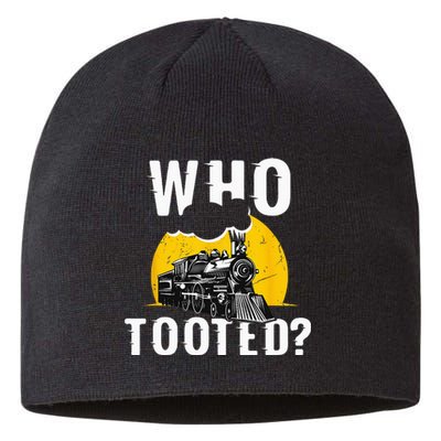 Who Tooted Funny Train Lover Cute Model Railroad Conductor Sustainable Beanie