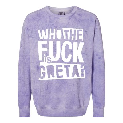 Who The Fuck Is Greta Colorblast Crewneck Sweatshirt