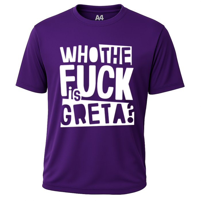 Who The Fuck Is Greta Cooling Performance Crew T-Shirt