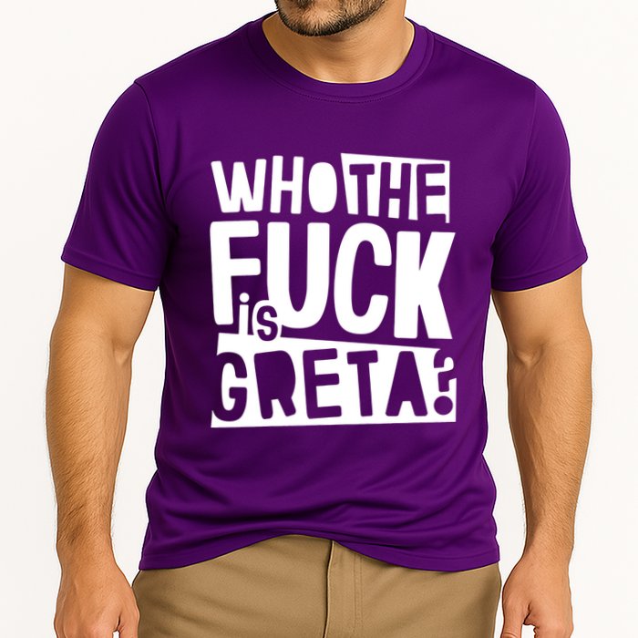 Who The Fuck Is Greta Cooling Performance Crew T-Shirt