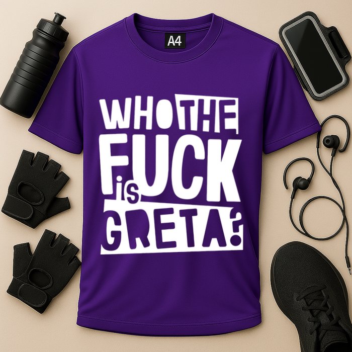 Who The Fuck Is Greta Cooling Performance Crew T-Shirt