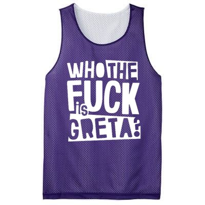 Who The Fuck Is Greta Mesh Reversible Basketball Jersey Tank