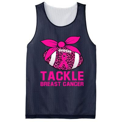 Woman Tackle Football Pink Ribbon Breast Cancer Awareness Mesh Reversible Basketball Jersey Tank