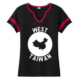 West Taiwan Funny China Map Cute Gift Ladies Halftime Notch Neck Tee