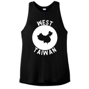 West Taiwan Funny China Map Cute Gift Ladies PosiCharge Tri-Blend Wicking Tank