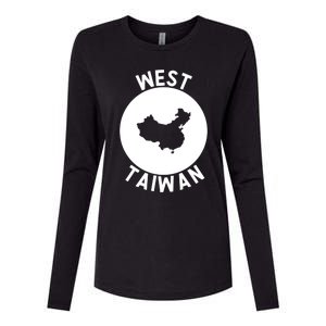 West Taiwan Funny China Map Cute Gift Womens Cotton Relaxed Long Sleeve T-Shirt