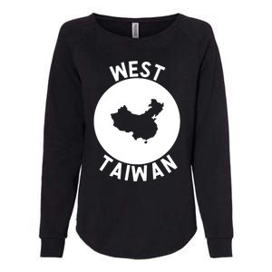 West Taiwan Funny China Map Cute Gift Womens California Wash Sweatshirt