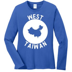 West Taiwan Funny China Map Cute Gift Ladies Long Sleeve Shirt