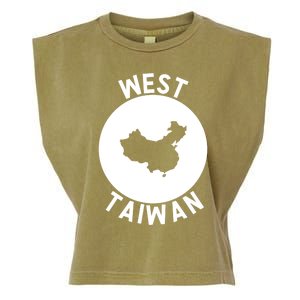 West Taiwan Funny China Map Cute Gift Garment-Dyed Women's Muscle Tee