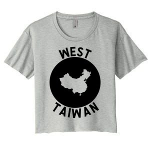 West Taiwan Funny China Map Cute Gift Women's Crop Top Tee