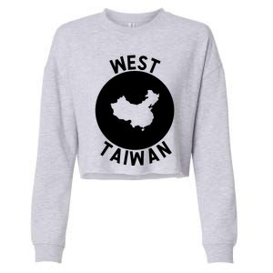 West Taiwan Funny China Map Cute Gift Cropped Pullover Crew