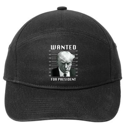 Wanted Trump For President Trump Mug Shot Never Surrender 7-Panel Snapback Hat