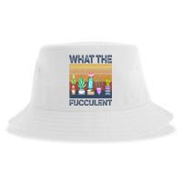 What The Fucculent Cactus Succulents Gardening Retro Vintage Sustainable Bucket Hat