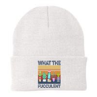 What The Fucculent Cactus Succulents Gardening Retro Vintage Knit Cap Winter Beanie