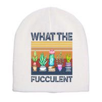 What The Fucculent Cactus Succulents Gardening Retro Vintage Short Acrylic Beanie