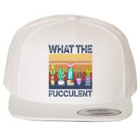 What The Fucculent Cactus Succulents Gardening Retro Vintage Wool Snapback Cap