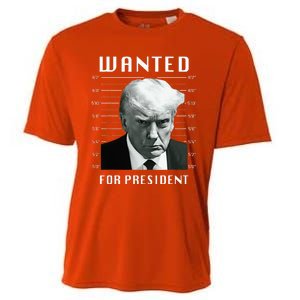 Wanted Trump For President Trump Mug Shot Never Surrender Cooling Performance Crew T-Shirt