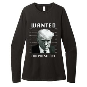 Wanted Trump For President Trump Mug Shot Never Surrender Womens CVC Long Sleeve Shirt