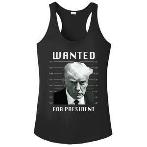 Wanted Trump For President Trump Mug Shot Never Surrender Ladies PosiCharge Competitor Racerback Tank