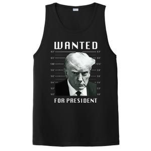 Wanted Trump For President Trump Mug Shot Never Surrender PosiCharge Competitor Tank