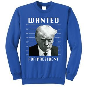 Wanted Trump For President Trump Mug Shot Never Surrender Sweatshirt