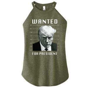 Wanted Trump For President Trump Mug Shot Never Surrender Women's Perfect Tri Rocker Tank