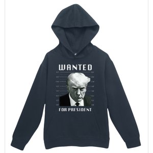 Wanted Trump For President Trump Mug Shot Never Surrender Urban Pullover Hoodie