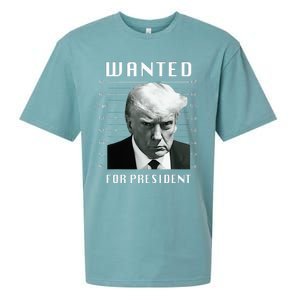 Wanted Trump For President Trump Mug Shot Never Surrender Sueded Cloud Jersey T-Shirt