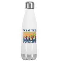 What The Fucculent Cactus Succulents Plants Gardening Gift Stainless Steel Insulated Water Bottle